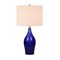 Homeroots 28" Navy Blue Porcelain Table Lamp With White Drum Shade 524430 - alternate 6