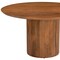 Homeroots 56" Brown Solid Wood Ribbed Texture Pedestal Base Round Dining Table 572214 - alternate 8