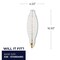 Bulbrite 40W Equivalent Amber Light OS T60 Dimmable LED Grand Filament Olive Shaped Nostalgic Light Bulb 776306 - alternate 4