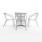 Flash Furniture Square Table Set, Aluminum, Plastic, Stainless Steel, Grey TLH-ALUM-24SQ-017BCHR4-GG - alternate 9