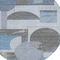 Homeroots 8' Blue And Gray Round Geometric Washable Indoor Outdoor Area Rug 618012 - alternate 7