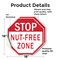 Signmission Stop Nut-free Zone, 18 inch X 18 inch, Vinyl Decal, 2PK OC-D-2PACK-18-119 - alternate 3
