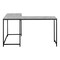 Homeroots 58" Gray and Black Faux Stone Wood And Metal Corner Computer Desk 489985 - alternate 7