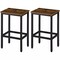 Homeroots Set of Two 26" Brown and Black Steel and Wood Backless Counter Height Bar Chairs, 2PK 559158 - alternate 6