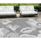 Homeroots 8' X 10' Gray And Silver Floral Washable Indoor Outdoor Area Rug 589539 - alternate 1