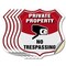 Signmission Private Property Shield Sign No Trespass, 6 inch X 6 inch, Vinyl Decal, 5PK SHI-D-5PACK-6-448 - alternate 1