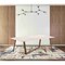 Homeroots 87" White And Walnut Rectangular Manufactured Wood And Solid Manufactured Wood Dining Table 486044 - alternate 5