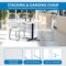 Office Star Products STC Series Sled Base Leg Stack Chair, White / Silver STC8302C2-11 - alternate 6