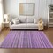 Homeroots 5' X 8' Purple Eggplant And Lilac Striped Washable Indoor Outdoor Area Rug 577794 - alternate 6