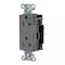 Hubbell Wiring Device-Kellems Straight Blade Receptacle, 5-20R, 20 A, 125V AC, 2 Pole, 3 Wire, Surface Mount, Grounded HBL2182STGY - alternate 1