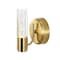 Jonathan Y Bolha 5.5" 1-Light Minimalist Modern Bubble Acrylic/Iron Integrated LED Vanity Light, Brass Gold JYL7222B - alternate 11