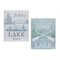 Homeroots Set of Two White Black And Blue Trees, Lake Lake Wood Framed Art, 2PK 516399 - alternate 4