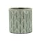 Homeroots 6in Green Geometric Ceramic Indoor Outdoor Round Pot Planter 487425 - alternate 1