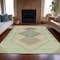 Homeroots 5' X 8' Green Gray And Taupe Geometric Washable Indoor Outdoor Area Rug 631910 - alternate 7