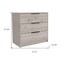 Homeroots 28" Light Gray Three Drawer Dresser 544004 - alternate 13