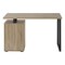 Homeroots 47" Taupe and Black Wood and Metal Sled Computer Desk 489906 - alternate 5