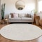 Homeroots 8' Silver And Gray Round Geometric Washable Indoor Outdoor Area Rug 595117 - alternate 5