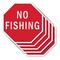 Signmission No Fishing, 10 inch X 10 inch, Aluminum Metal Signs, 5PK OC-A-5Pack-10-80 - alternate 1