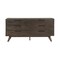 Homeroots 63" Dark Brown Solid Wood Six Drawer Double Dresser 518621 - alternate 1