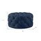 Homeroots 33" Navy Blue Linen Tufted Round Cocktail Ottoman 568054 - alternate 7