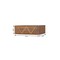 Homeroots 18" Chestnut Solid Wood Geometric Brass Inlay One Drawer Floating Nightstand 722557 - alternate 3