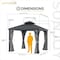 Sunjoy 10 ft. x 10 ft. Hardtop Gazebo, Outdoor Patio Aluminum Frame Gazebo A102012121 - alternate 6