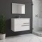 Homeroots 32" Off White Wood Floating Bathroom Vanity With White Sink And Two Drawers 624093 - alternate 5
