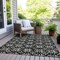 Homeroots 3' X 5' Black And Ivory Floral Washable Indoor Outdoor Area Rug 595925 - alternate 7