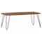 Leisuremod Elmwood Modern Wood Top Coffee Table with Iron Base, Walnut ET47WN - alternate 1