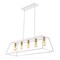 Jonathan Y Floyd 38" 5-Light Bohemian Farmhouse Iron Adjustable LED Pendant, White/Brass Gold JYL7521B - alternate 8