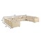 Homeroots Beige Italian Leather Power Reclining U Shaped Ten Piece Corner Sectional With Console 632582 - alternate 11