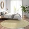 Homeroots 8' Beige Tan And Ivory Round Floral Washable Indoor Outdoor Area Rug 582328 - alternate 7
