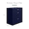 Space Solutions 30 in.W 3 Drawer Lateral File Cabinet for Home/Office, Fits Letter/Legal Sizes, Navy 25073 - alternate 9