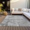 Homeroots 3' X 5' Gray And Silver Abstract Washable Indoor Outdoor Area Rug 602707 - alternate 6