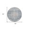 Homeroots 8' Blue And Ivory Round Oriental Washable Indoor Outdoor Area Rug 605105 - alternate 8