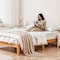 Simple Deluxe CJ-WH01-T, Twin Size Wood Bed Frame, 12 Inch Wooden Platform Bed with Support Slats, Natural Pine 3A88FNBFRATWIN12WOOD - alternate 4