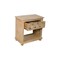 Homeroots 28" Beige Solid Wood Distressed One Drawer Nightstand 555400 - alternate 7