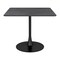 Homeroots 35" Black Square Steel Pedestal Base Dining Table 386247 - alternate 6