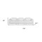 Homeroots 126" White Top Grain Leather Reclining Metal USB Sofa 720369 - alternate 7