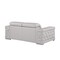 Homeroots 73in Light Gray and Silver Leather Reclining Loveseat 720578 - alternate 9