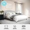 Martha Stewart Amelia Queen Upholstered Platform Bed w/Curved Headboard and Cushioned Siderails, Wood Slat, Gray TW-3WDB02B-Q-GY-MS - alternate 7