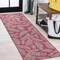 Jonathan Y Nevis Palm Frond Fuchsia/Light Gray 2 ft. x 10 ft. Indoor/Outdoor Runner Rug SMB119F-210 - alternate 1