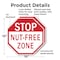 Signmission Stop Nut-free Zone, 10 inch X 10 inch, Plastic Sign, 2PK OC-P-2PACK-10-119 - alternate 4