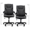 Elama High Back Adjustable Faux Leather Office Chair in Black and Black Base ELM-F-015 - alternate 3
