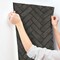 Chesapeake Canelle Black Brick Herringbone Wallpaper 4134-72533 - alternate 2