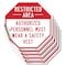Signmission Restricted Area Authorized Personne, 4 inch X 4 inch, Vinyl Decal, 5PK OC-D-5PACK-4-174 - alternate 1