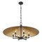 Z-Lite Rialto 6 Light Pendant, Matte Black Outer, Signature Rubbed Brass Inner, 32 In W x 16.5 In H 1953-32MB - alternate 4