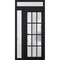 Vdomdoors Front Exterior Prehung FiberGlass Door Frosted Glass / Manux 8312 Matte Black / Sidelight and Trans MANUX8312EXD-BLK-W36+14 x H80+14-RH - alternate 4