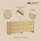 Manhattan Comfort Linda 72in Dresser in Natural Oak (6-Drawer) DR011-NA - alternate 8