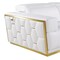 Homeroots 47" White and Gold Italian Leather Club Chair 551606 - alternate 8